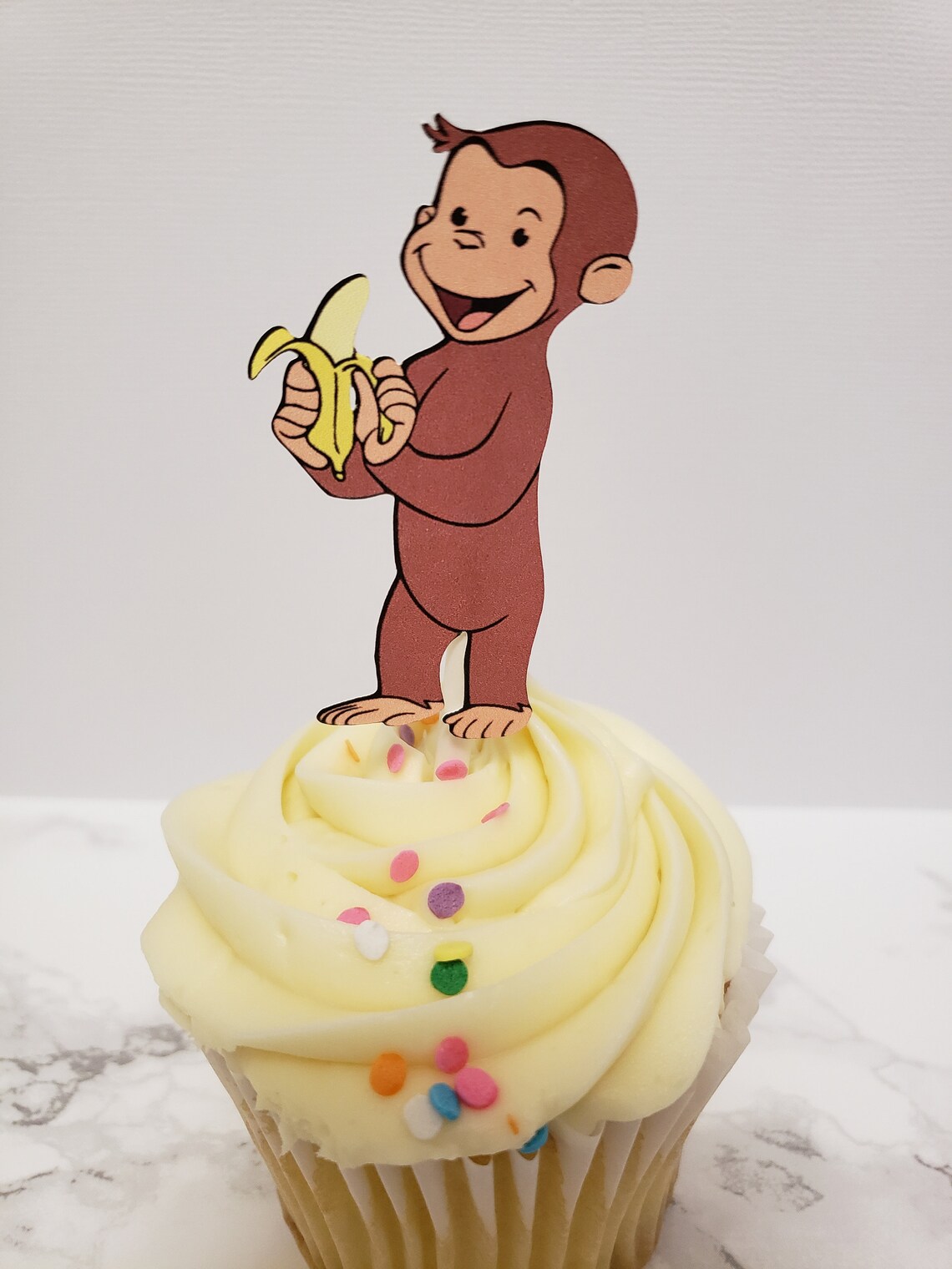 Curious Cupcake Topper Curious Birthday Etsy