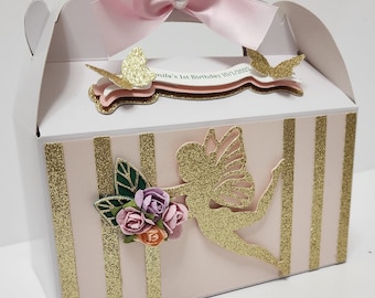 Fairy Birthday Gable Box: Enchanted Garden Party Favor