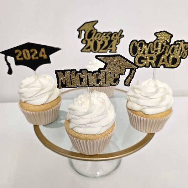 Graduation Cupcake Toppers, Graduation Open House Decorations, Graduation Party Supplies, Graduation 2024, Graduation Donut Topper.