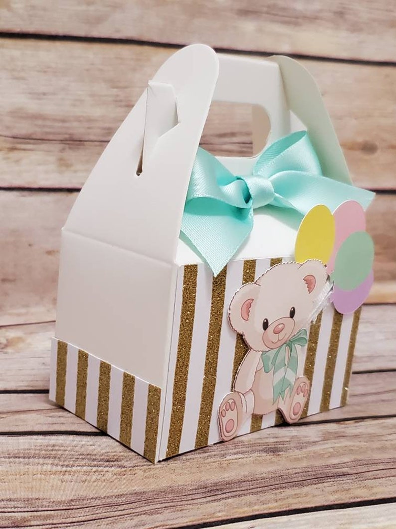 Teddy Bear Pastel Gable Boxes Pastel Themed Birthday Teddy Etsy