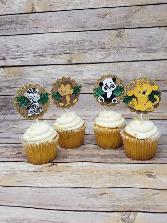 Jungle Theme Cupcake Topper Safari Cupcake Topper Safari Etsy