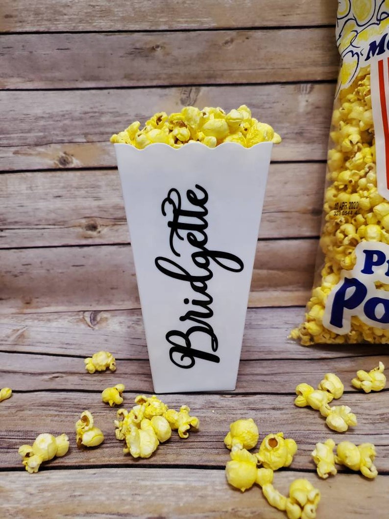 Personalized Popcorn Tub Personalized Popcorn Bucket Movie Etsy