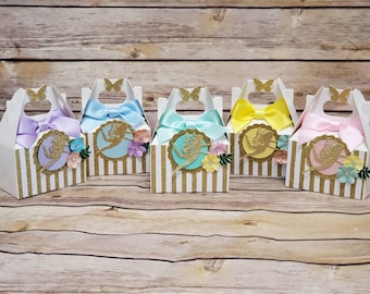 Fairy favor Boxes, Fairy Birthday theme, Fairy Gable Boxes, Fairy Themed Party, Pastel Party Favor, Pastel Party Decoration, Butterfly Party