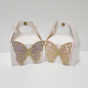 Butterfly Favor Boxes, Butterfly Themed Party, Pastel Themed Party, Butterfly Party Decorations, Butterfly First Birthday, Butterfly theme