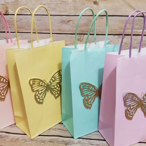 Butterfly favor Bags, Pastel Favors bags, Butterfly Themed party, Pastel Themed Party, Fairy Birthday Theme, Pastel Themed Birthday