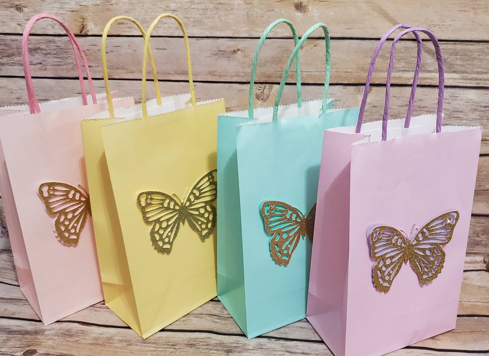 Cmecial 25Pcs Thickened Butterfly Favor Bags, Birthday Goodie Bags for Kids  Birthday Party Bags, Party Favor Bags for Kids Birthday, Small Gift Bags