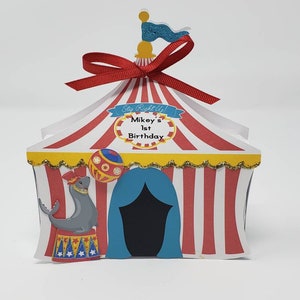 Carnival Theme Favor Boxes, Circus Theme Favor Boxes, Circus birthday theme, Carnival birthday theme, Circus Party Decorations image 1