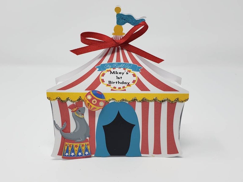 Carnival Theme Favor Boxes, Circus Theme Favor Boxes, Circus birthday theme, Carnival birthday theme, Circus Party Decorations image 1