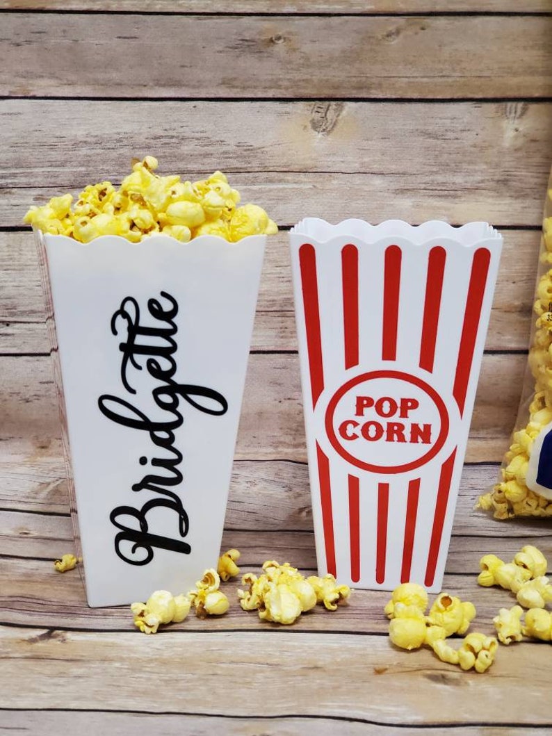 Personalized Popcorn Tub Personalized Popcorn Bucket Movie Etsy