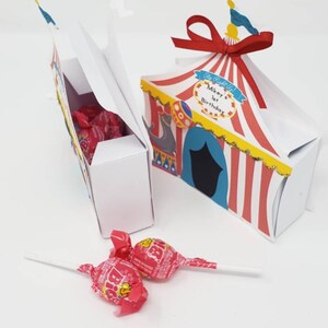 Carnival Theme Favor Boxes, Circus Theme Favor Boxes, Circus birthday theme, Carnival birthday theme, Circus Party Decorations image 4