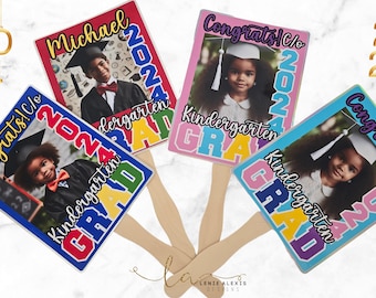 Custom Photo Graduation Fan: Kindergarten Class of 2024 Keepsake