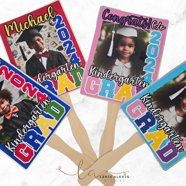 Kindergarten Graduation Fan | Graduation Fan | Class of 2024 |Pre School Graduation Keepsake | Custom Photo Graduation Fan | Pre K Grad