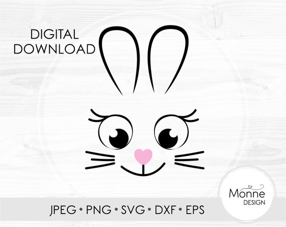 Download Easter Bunny Svg Bunny Faces Svg Bunny Face Cricut Cameo Etsy