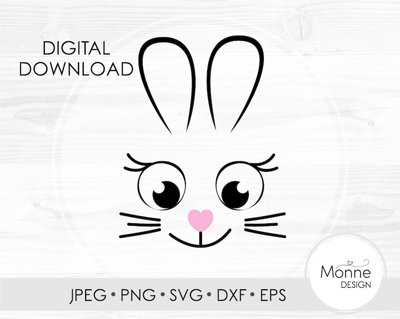 Download Easter bunny SVG Bunny faces SVG Bunny face cricut cameo ...