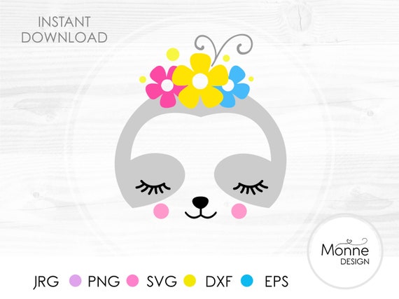 Sloth Svg Sloth Face Svg Sloth Png Baby Sloth Svg Sloth Etsy