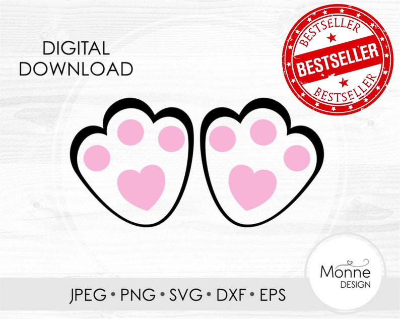 Patte de lapin imprimé SVG Patte de lapin Easter bunny svg Etsy