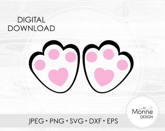 Rabbit Paw Print Easter Bunny Svg