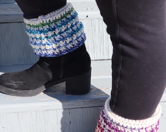 Easy Crochet Boot Cuffs Pattern, Fold Over Boot Toppers PDF, Boot Socks