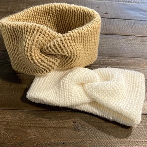 CROCHET PATTERN, Beginner Crochet Thick Twisted Headband Pattern, Ear warmer, turban, fall and winter pattern, PDF Printable