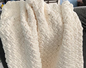 Modèle de couverture au crochet super volumineuse pour débutants PDF imprimable, adapté aux débutants, couverture épaisse au crochet facile, modèle de crochet simple moderne