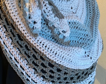 Crochet Pattern, Easy Triangle Shawl, Beautiful Day Triangular Crochet Shawl Pattern, womens scarf pattern, Triangle Shawl Written Pattern