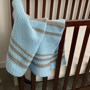 Easy Baby Blanket, Treasured  Crochet Moss Stitch Baby Afghan, Easy Crochet Pattern Crochet Tutorial, Beginner crochet pattern
