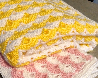 Lacy Shell Crochet Baby Blanket Pattern: Easy Heirloom Design (PDF Pattern)