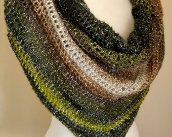 Crochet Triangle Shawl Pattern, Woodland Faeries Lace Scarf (PDF Pattern)