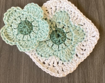 Oma vierkant haakpatroon bloem pdf | Daisy-motief met 5 bloembladen | Eenvoudig schrootgarenproject | Afdrukbaar haakpatroon | Direct downloaden