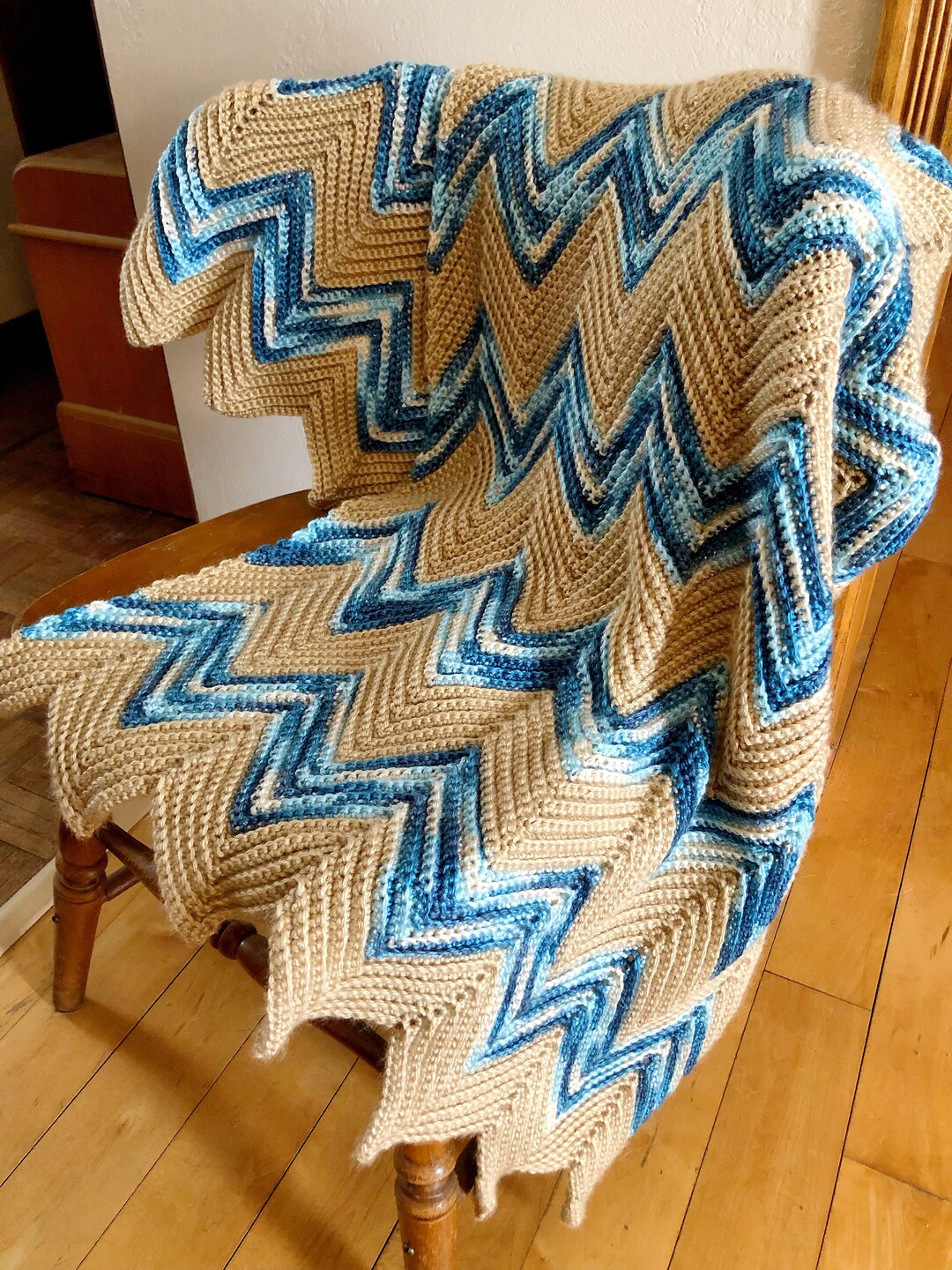 Crochet Chevron Blanket Pattern, Zig Zag Blanket, Blanket Crochet