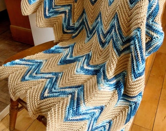 Crochet Chevron Blanket Pattern, Zig Zag Blanket, Blanket crochet pattern throw crochet pattern,