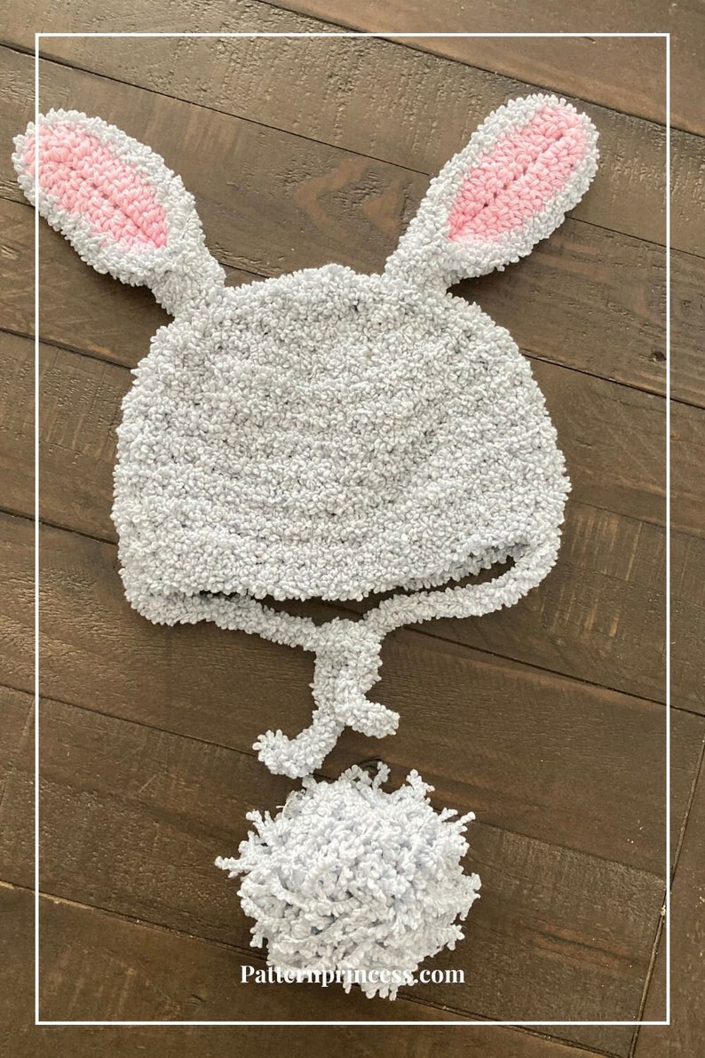 Easy Crochet Hat Pattern with Bunny Ears, Easy Crochet Hat Pattern for whole family, Crochet Bunny Ears Floppy Pattern image 1