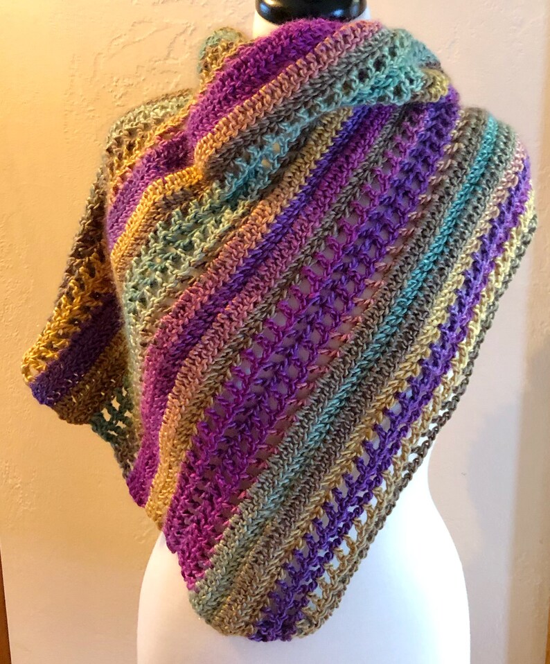 Easy Crochet Scarf Pattern PDF – Asymmetrical Shawl, Saturday Scarf ...