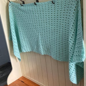 Crochet Pattern, Easy Rectangle Crochet Shawl, Misty Crochet Lacy Wrap, Crochet Shawl Prayer Shawl, Sideways shawl pattern