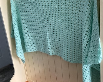 Easy Crochet Shawl Pattern, Misty Lacy Wrap (PDF Pattern)