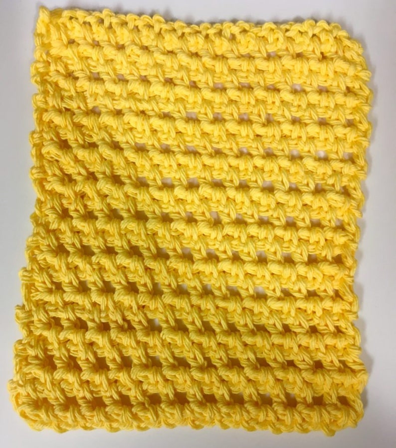 Beginner Crochet Pattern, Simple Cute and Quick Crochet Washcloth, Modern Easy Crochet Pattern, Crochet Tutorial, Crochet Pattern PDF image 2