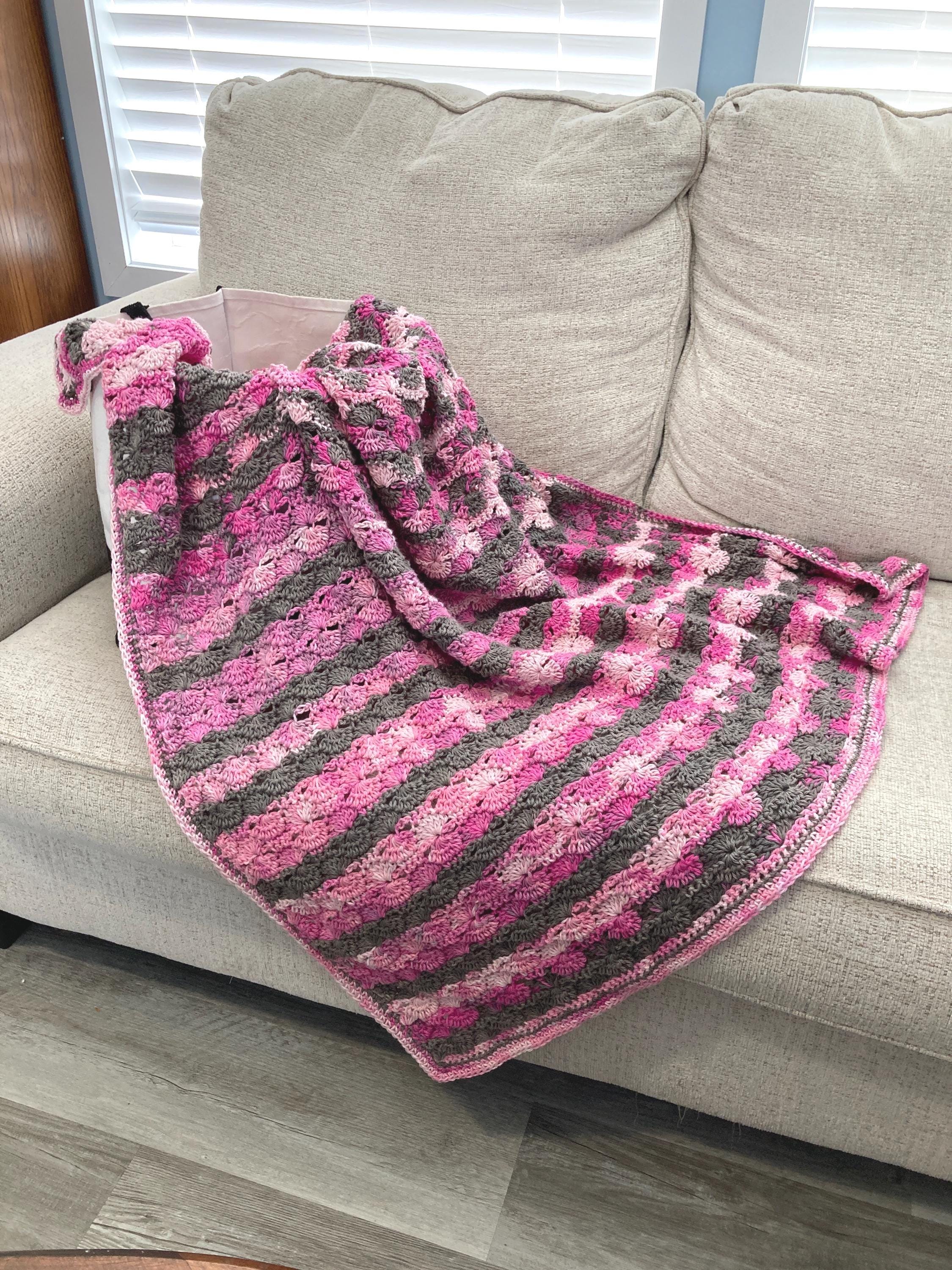Pink Camo Baby Blanket Crochet Pattern Blushing Camo