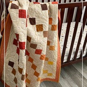 Easy Four Patch Quilt Pattern Ombre Sunset, Favorite Four Patch Quilt Pattern, Easy Quilt Patterns PDF Baby Quilt Pattern, Four sizes image 4