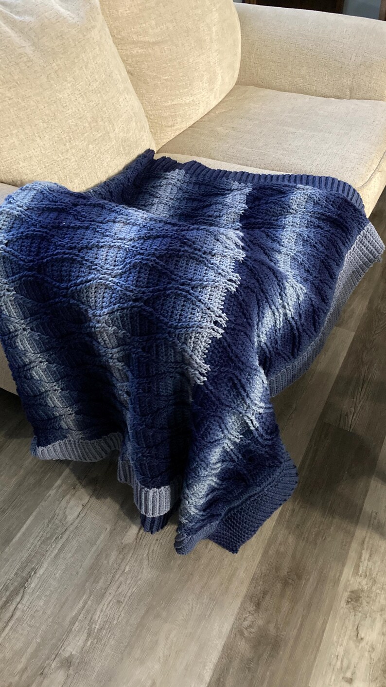 Crochet Easy Beginner Cable Blanket With Video Tutorials and Written ...