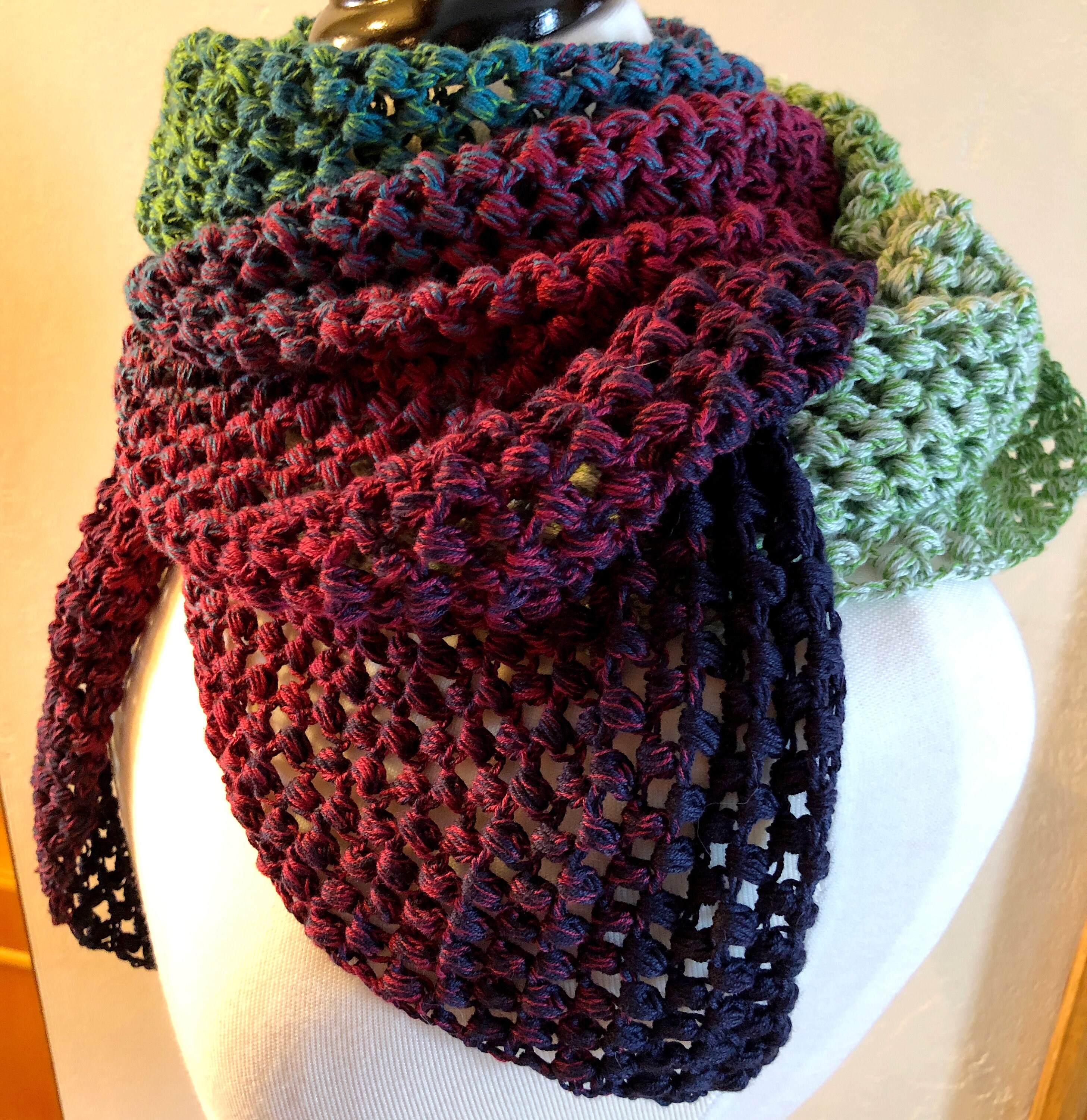 Crochet Triangle Scarf Pattern: Serendipity Asymmetrical Shawl (PDF ...