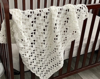 Christening Blanket Baby Crochet pattern, lacy baby blanket pattern, Christening Baby Afghan Crochet Blanket