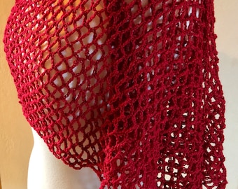 Beginner Crochet Scarf Pattern, Easy Lattice Design (PDF Pattern)