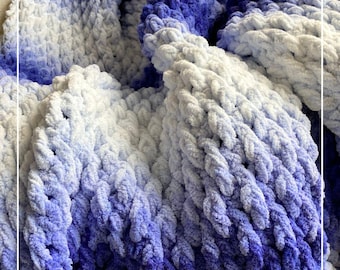 Haakpatroon Chunky Afghan, moderne gehaakte deken met textuur, Frostpine Chunky dekenpatroon en videotutorial, eenvoudige pdf-download