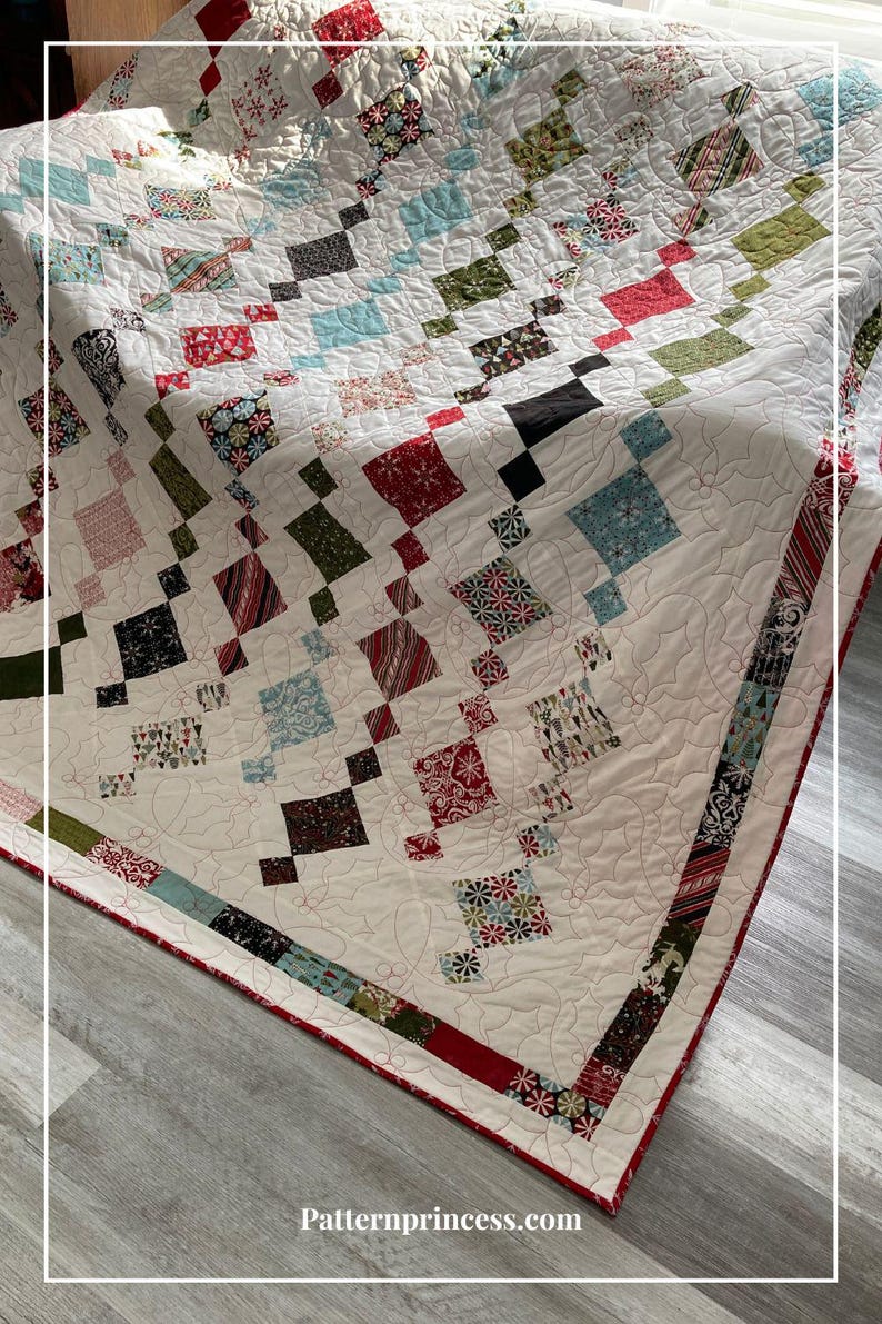 Christmas Charm Pack and Jelly Roll Quilt