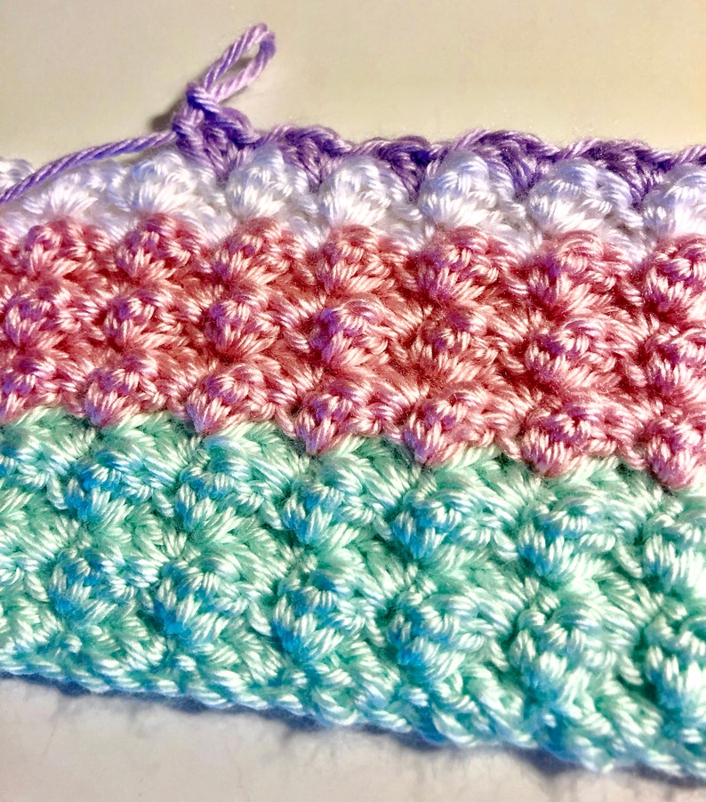 How to Crochet the Easy Blanket Stitch, beginner crochet pattern, crochet stitch tutorial, crochet blanket PDF Pattern image 1