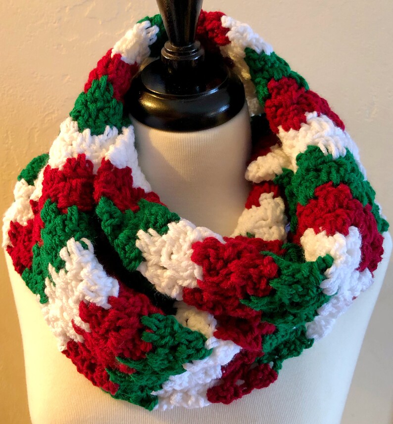 Joyful and Festive Holiday Scarf, Crochet Patterns, 2 Easy Crochet Scarf Patterns, Christmas Scarf, ribbed scarf, granny spike stitch image 9