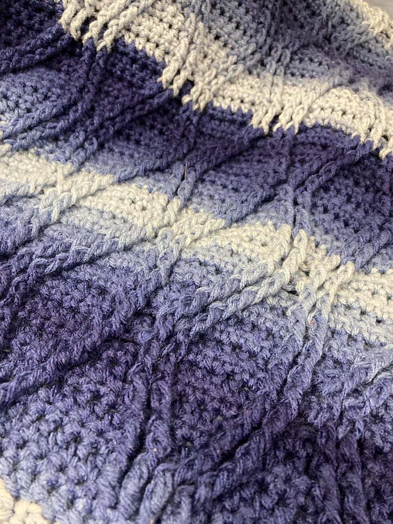 Crochet Easy Beginner Cable Blanket With Video Tutorials and Written ...