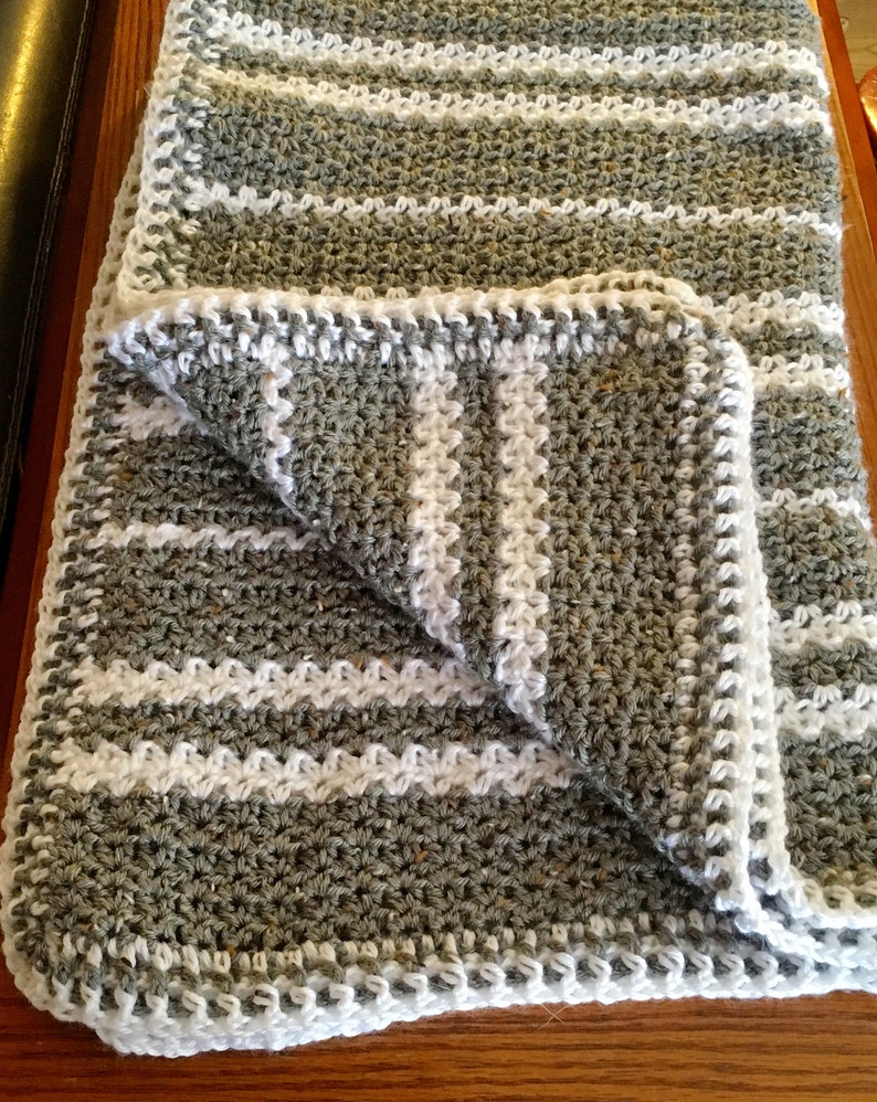 Crochet Baby Blanket, Cozy Man Cave Throw Crochet V-Stitch Blanket, Crochet Blanket Pattern Printable, Baby Afghan Crochet Pattern image 6