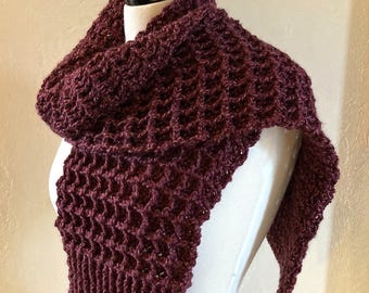 Canyon Ridge Crochet Scarf Pattern | Waffle Stitch Scarf PDF | Textured Unisex Winter Scarf | 4 Sizes