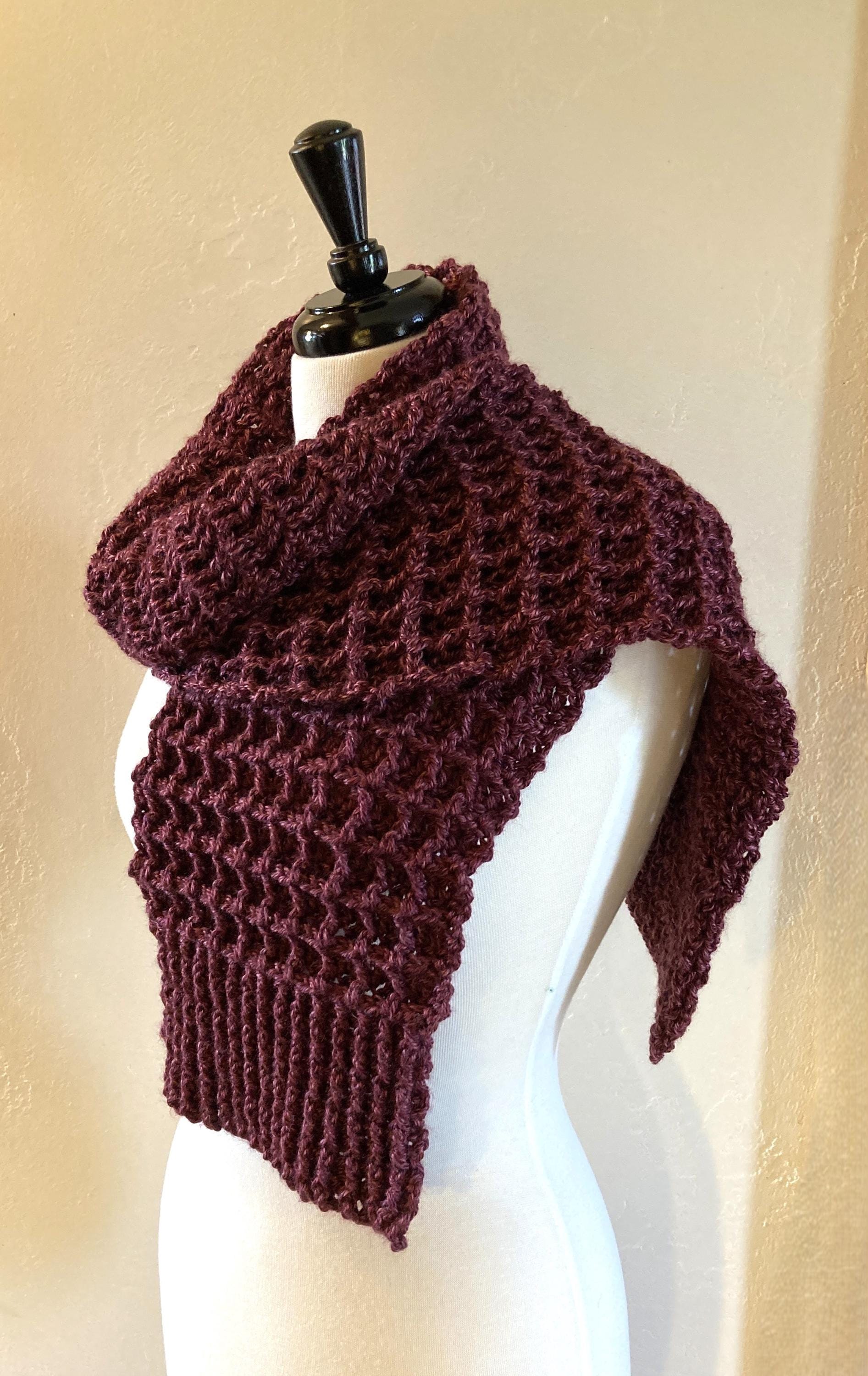 39 Crochet Scarf Ideas: Stylish Patterns for Skinny, Chunky, Cowl, and Wrap Looks 26 Canyon Ridge Crochet Scarf Pattern Waffle Stitch Scarf